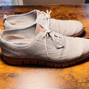 Cole Haan Zero Grand - Men's Knit Oxford Shoes - Gray and Orange - Mens Size 11